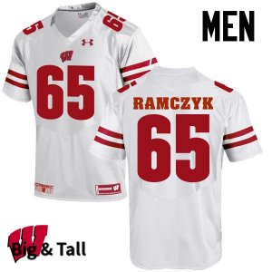 Men's Wisconsin Badgers NCAA #65 Ryan Ramczyk White Authentic Under Armour Big & Tall Stitched College Football Jersey QY31F31YS